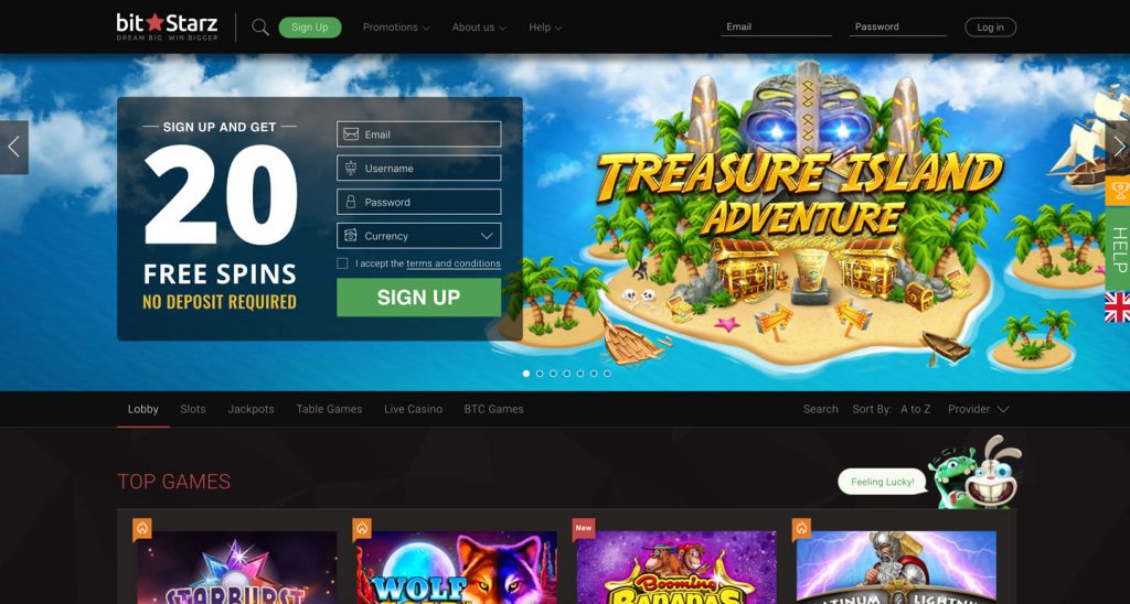 Screenshot av Bitstarz casino