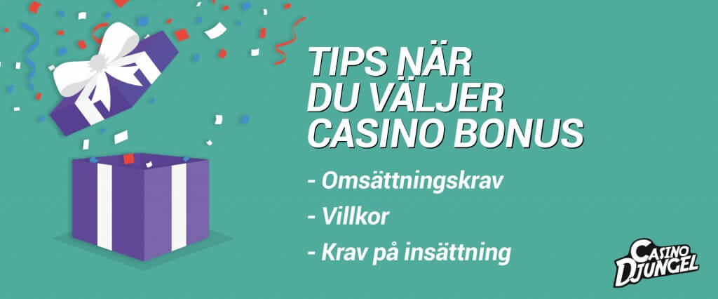 Tips villkor casino bonus