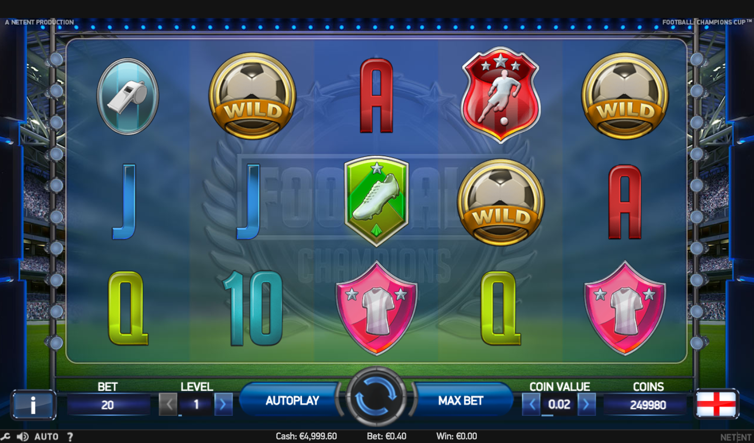 Football Champions Cup Video slot