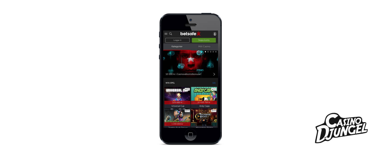 Betsafe screenshot mobilcasino.