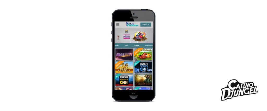 Karamba mobil casino screenshot