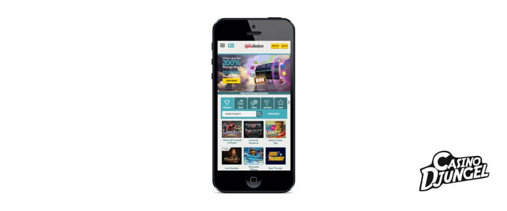 Spin Station casino mobil screenshot